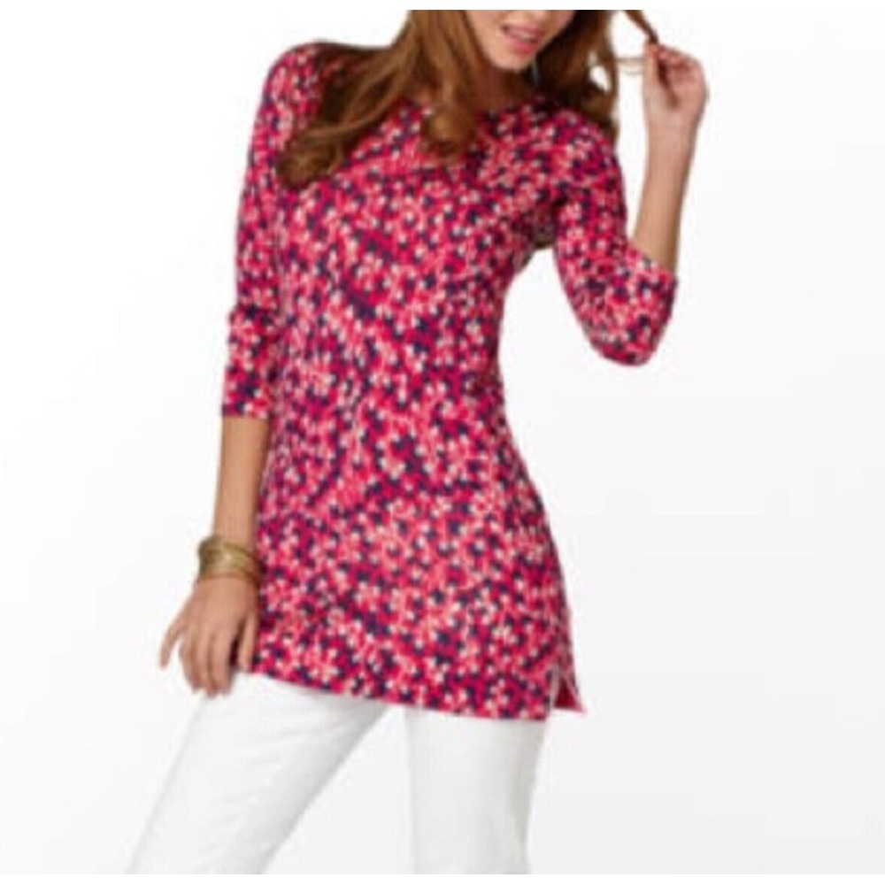 Lilly Pulitzer Anna 100% Merino Wool  Anna Azalia Tunic Sweater‎ Small